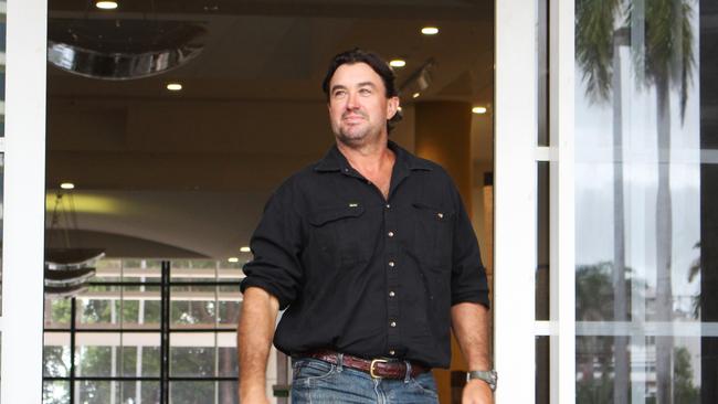 Outback Wrangler Matt Wright leaves the Supreme Court in Darwin after a brief call over hearing on March 14, 2024. Picture: Jason Walls