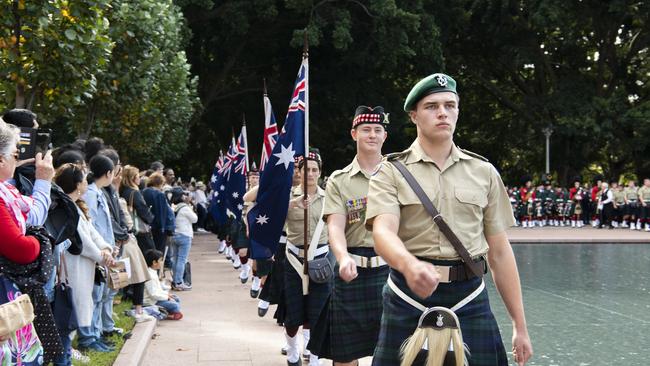 Many businesses which are allowed to open will do so after 1pm to accommodate Anzac Day morning services. Picture: NewsWire / Monique Harmer