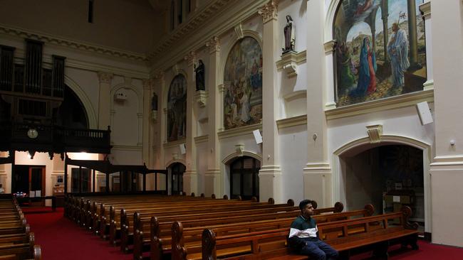 A church service in Sydney this week. Picture: Getty