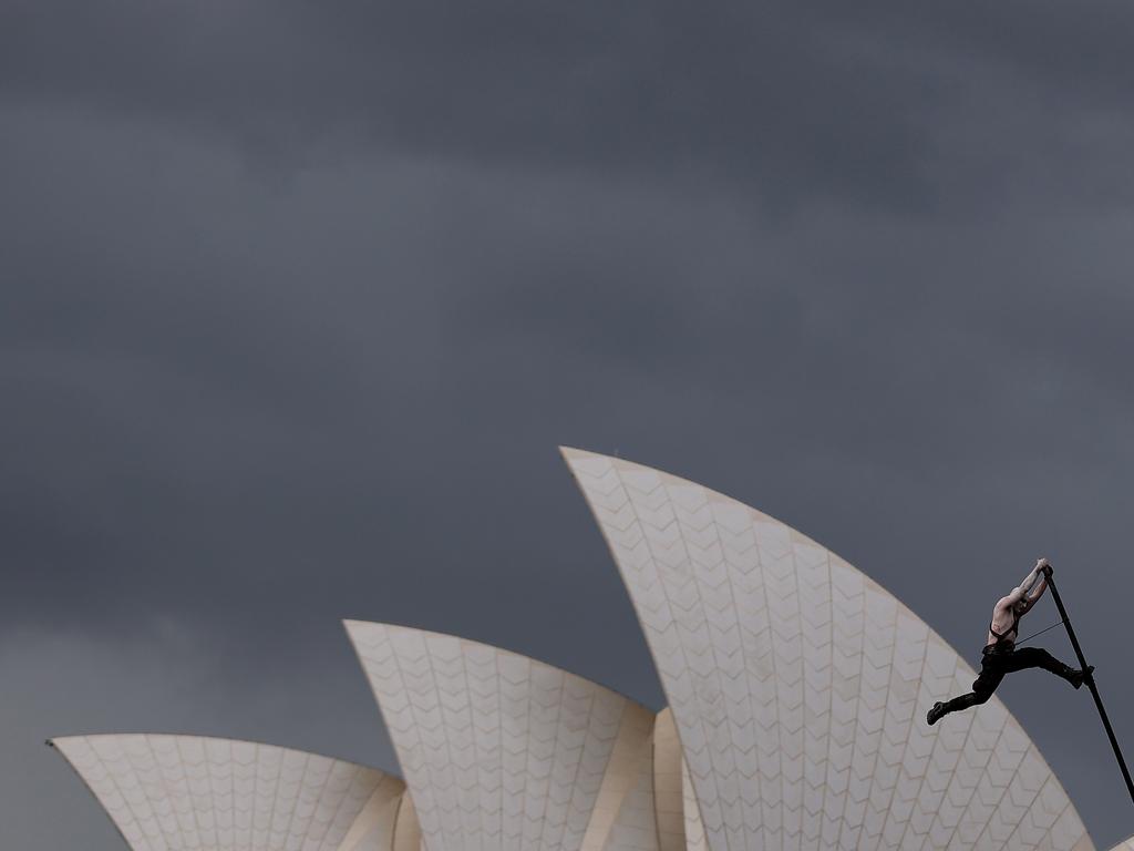 People in character took part in a media call for Furiosa: A Mad Max Saga at the Overseas Passenger Terminal in Circular Quay. The event gave fans a thrilling glimpse of the post-apocalyptic world of Mad Max, featuring actors in costume ahead of the highly anticipated film’s release. Picture; Getty