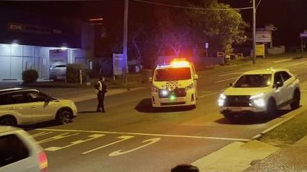 A﻿ Queensland man has been shot by police after he allegedly shot at officers during a pursuit.Polair started tracking an allegedly stolen Suzuki Vitara at 6.40pm in Brown Plains, Logan﻿ late last night.Tyre deflation spikes were deployed and the car later came to a stop near Brown Plains Road. Picture: 9News