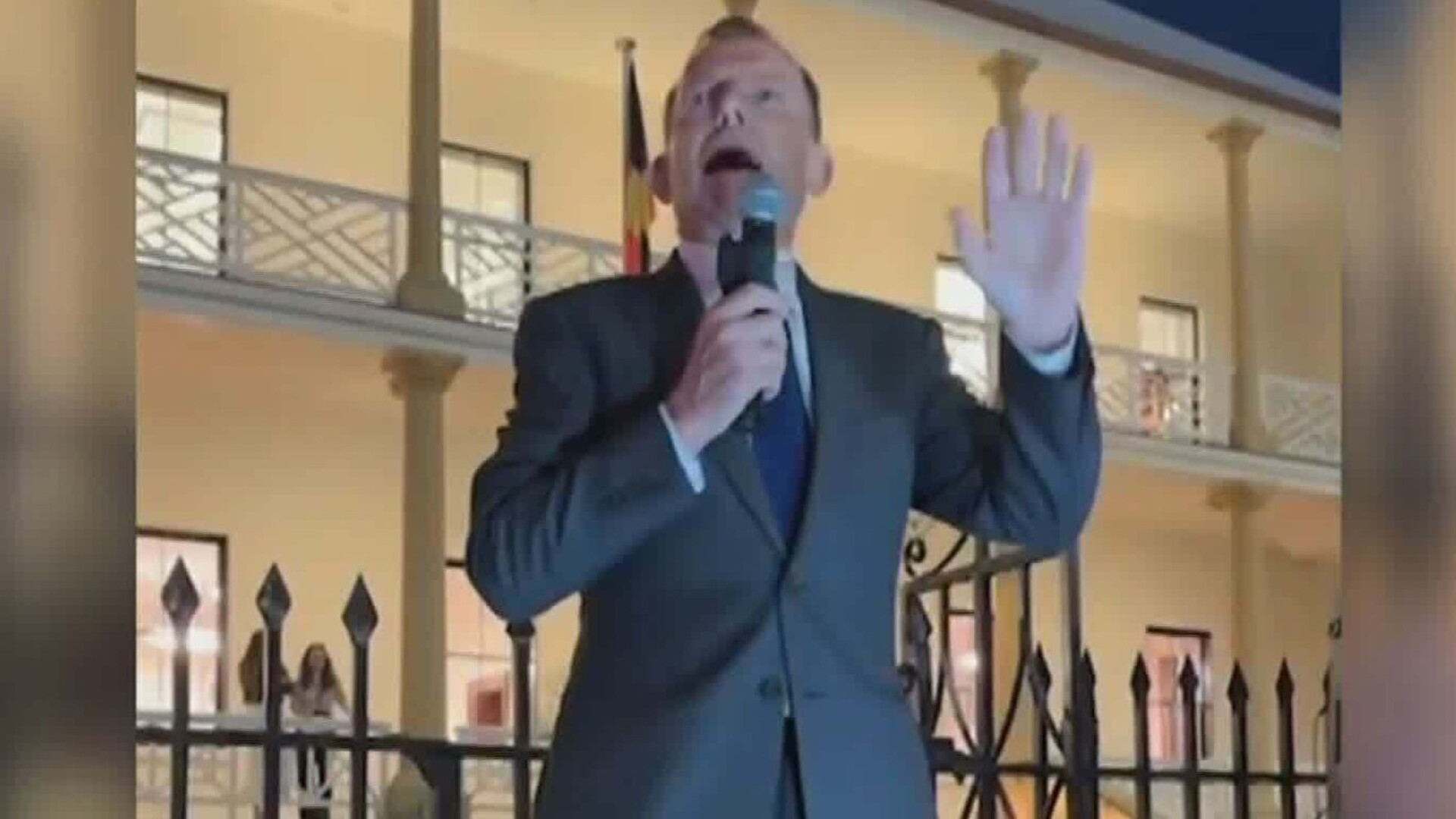 Tony Abbott attends pro-life protest against bill to ensure hospitals cannot deny abortions