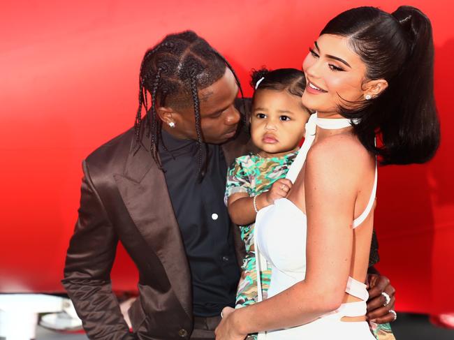 After keeping the pregnancy and arrival of Stormi a secret, Travis Scott and Kylie Jenner now freely upload her photo online for all to see. Picture: Tommaso Boddi/Getty