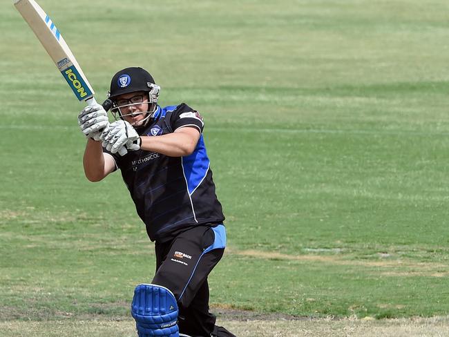 Premier Cricket: Northcote V Melbourne Uni at  Bill Lawry, Northcote. Monash batter Elias Karageorgiou. Picture: Andy Brownbill