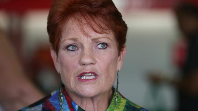 Pauline Hanson’s One Nation has suffered its worst Newspoll result since 2016 in the wake of the guns-for-funds scandal. Picture: Lyndon Mechielsen