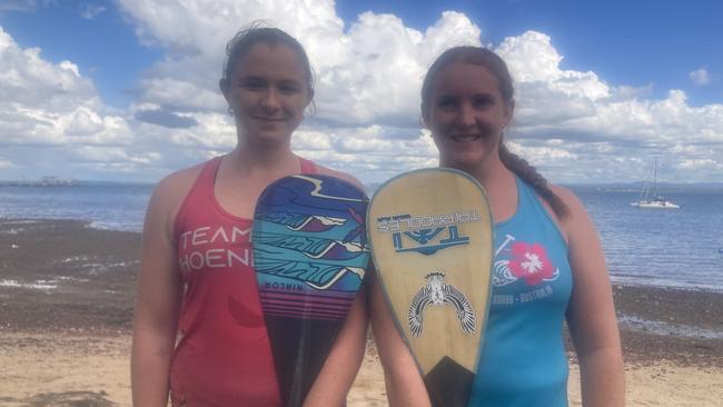 Jess Crowe, left, and Ada Nebauer were off to the world championships.