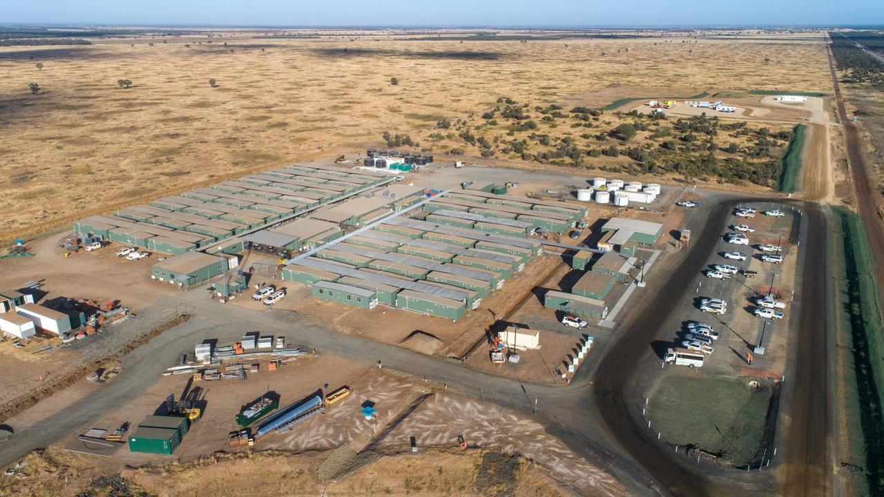 The two roads connect the Adani Carmichael Construction camp to the Gregory Highway, with Moray Carmichael Boundary Rd running directly past the site.