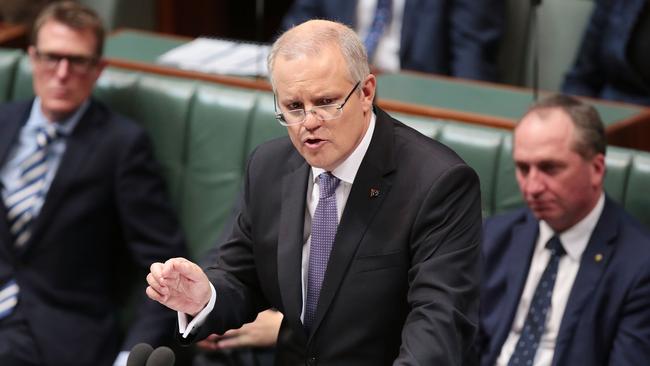 Scott Morrison delivering this year’s federal Budget.