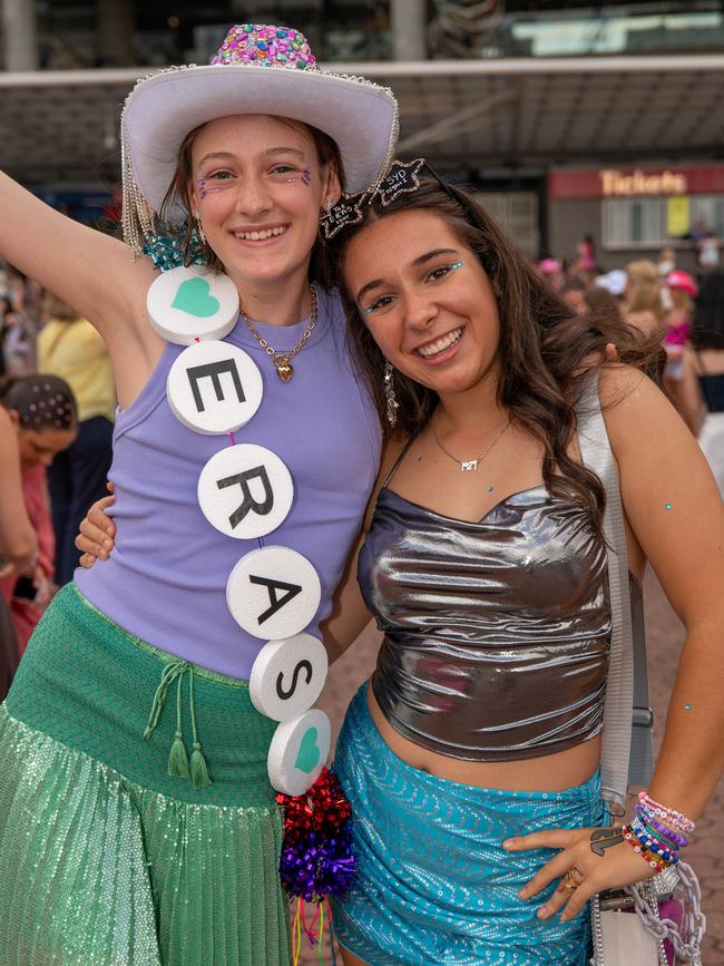 Taylor Swift fans at her concert in Sydney. Picture: Thomas Lisson