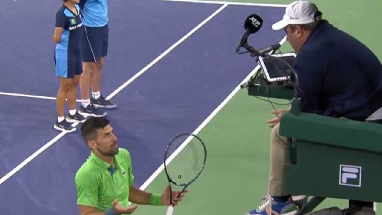 Novak Djokovic against Luca Nardi at Indian Wells