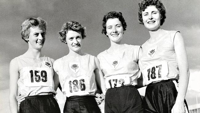 From left, Betty Cuthbert, Gloria Cooke, Nancy Fogarty, Marlene Mathews.