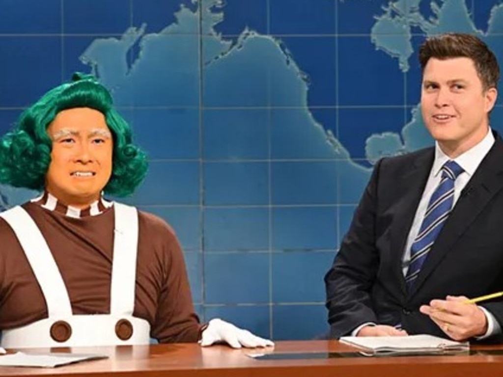 Bowen Yang and Colin Jost on <i>SNL</i>.