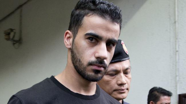 Thai prison guards lead Bahraini footballer Hakeem al-Araibi from court in Bangkok earlier this month. Pic: AP 