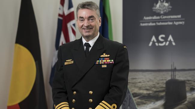 Vice-Admiral Jonathan Mead at the Australian Submarine Agency office in Canberra. Picture: Martin Ollman