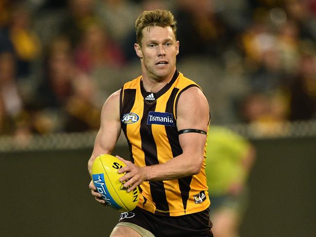 Sam Mitchell and Hawthorn face a stiff challenge to win a fourth consecutive flag with the Hawks considered just a 33 per cent chance of finishing top four. Picture: AAP