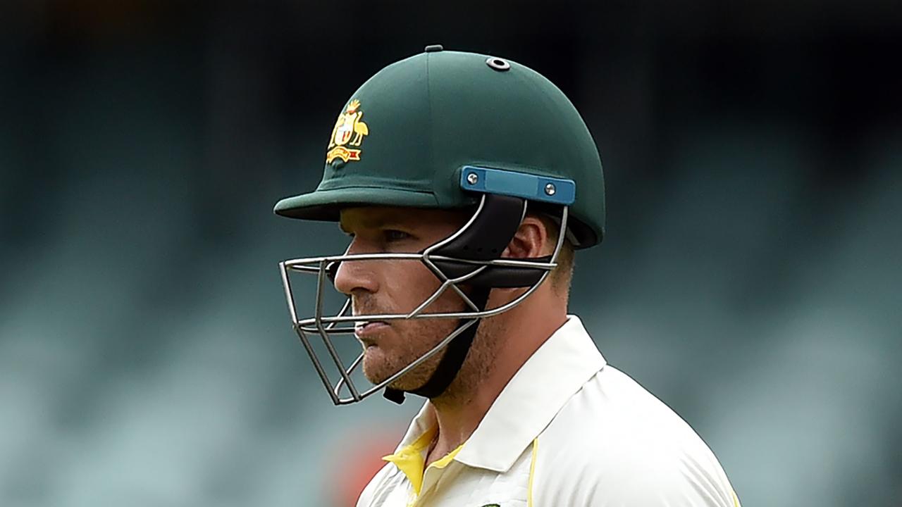 Aaron Finch made a duck against India. Photo: Peter Parks/AFP.