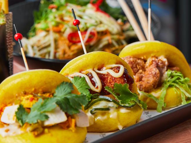 Tennis ball-yellow buns! Chapel St restaurant Mr. Miyagi is a hit at the Australian Open. Picture: Supplied