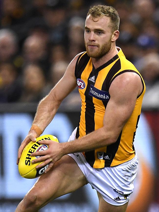 This year’s raging Brownlow Medal favourite Tom Mitchell, of the Hawks. Picture: AAP Image/Julian Smith