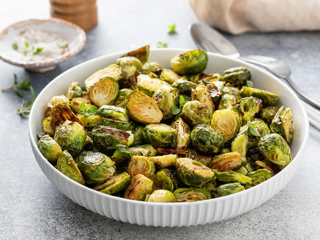 Roast or air-fry your brussels sprouts, which are rich in fibre. Picture: iStock
