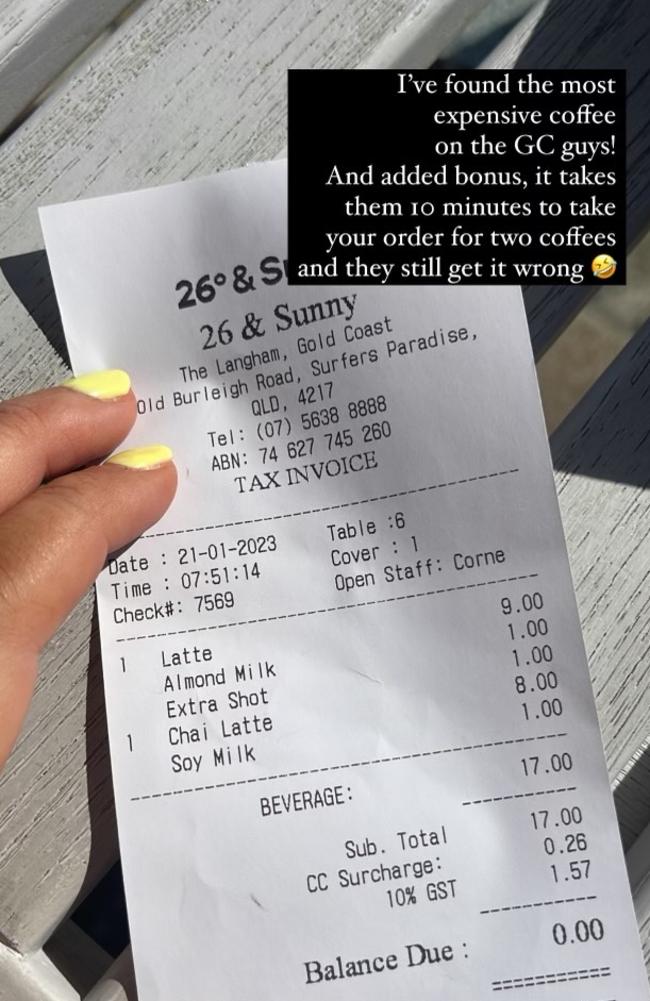 A Broadbeach resident has slammed the cafe's prices. Picture: Sam Stolz