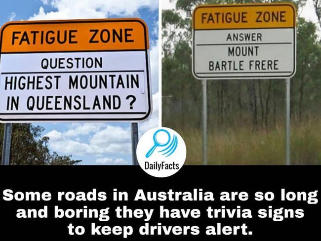 10 Aussie road signs with highest likes via Right2Drive. Picture: Instagram/Bored Panda