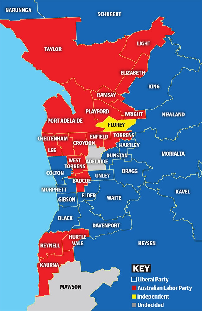 Daniel Wills Electoral map shows a divided South Australia The