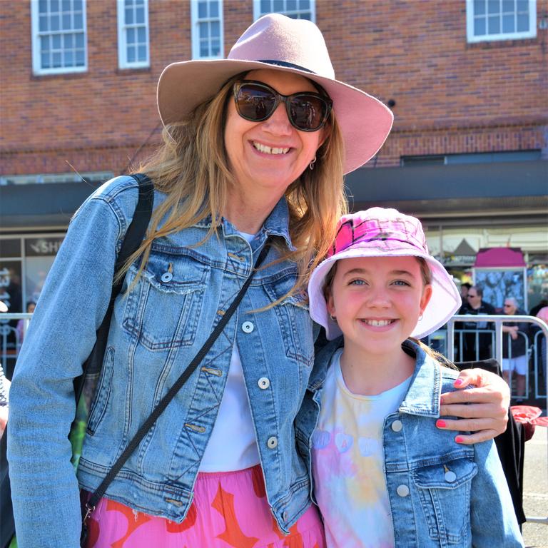 At the 2023 Grand Central Floral Parade are (from left) Bronwyn Timms and Izzy Blair. Picture: Rhylea Millar