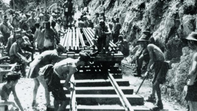 POWs labouring on the Thai-Burma Railway