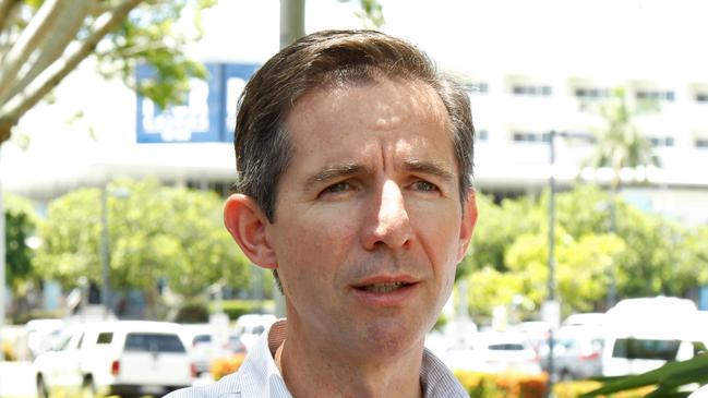 Tourism Minister Simon Birmingham in Cairns on Monday. Picture: Peter Carruthers