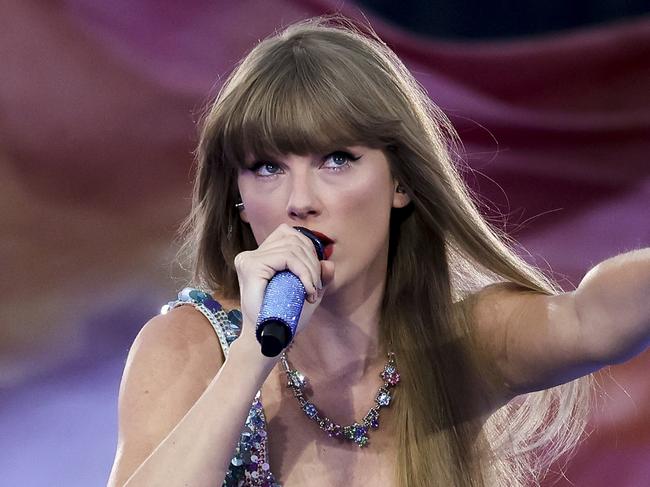 Taylor Swift performs during opening night of the Chicago Eras Tour at Soldier Field on June 2, 2023, in Chicago. (Shanna Madison/Chicago Tribune/Tribune News Service via Getty Images)