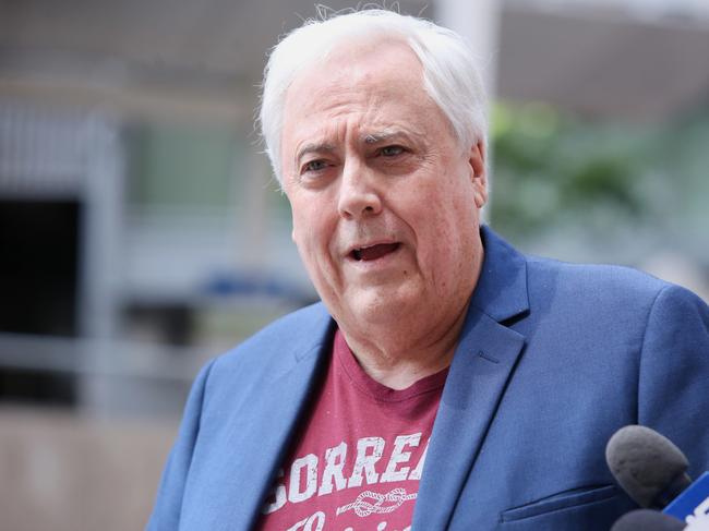 Clive Palmer arrives at the Federal law courts in Brisbane, Monday, December 11, 2017. Clive Palmer has taken the stand in the Brisbane Federal Court over the collapse of Queensland Nickel. (AAP Image/Jono Searle) NO ARCHIVING