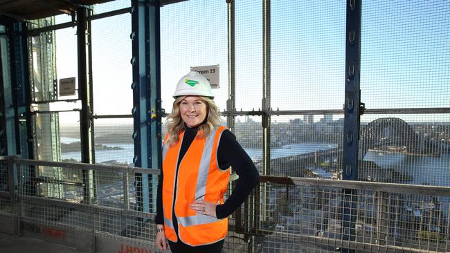 Salesforce chief executive Pip Marlow at her company’s new tower in May last year. Picture: Britta Campion