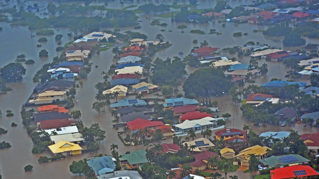 Townsville floods. Aerial damage of Annandale from a helicopter. Picture: Zak Simmonds