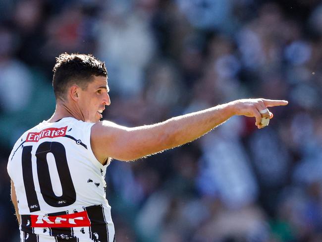 Scott Pendlebury will celebrate his 400th game in front of a packed house at the MCG in August. Picture: Dylan Burns