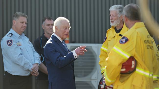 King Charles III visits the CSIRO National Bushfire Behaviour Research Laboratory on October 21, 2024 in Canberra, Australia. Picture: Tracey Nearmy/Getty Images