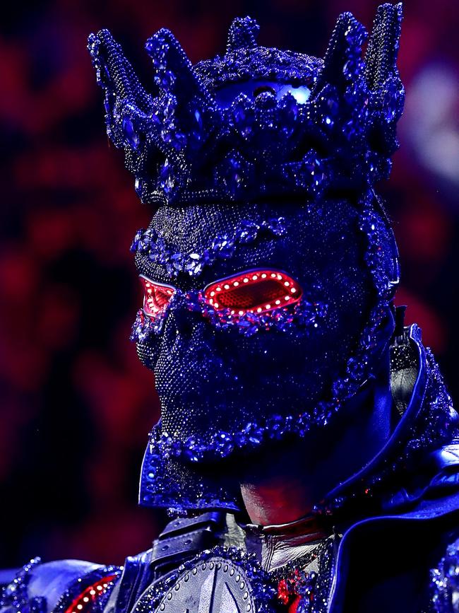 Wilder’s controversial ring entrance. Picture: Al Bello/Getty/AFP