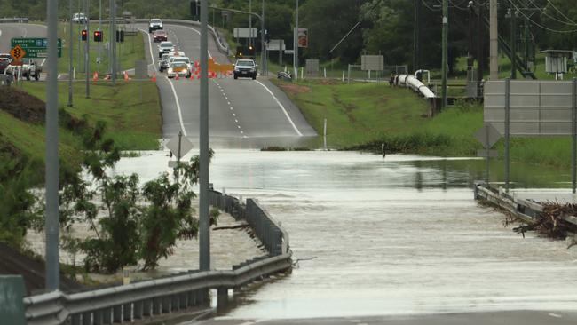 The Bohle River lower bridge has been closed due to flooding.