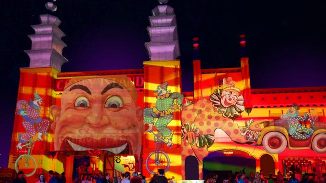 Luna Park with Vivid Sydney render.