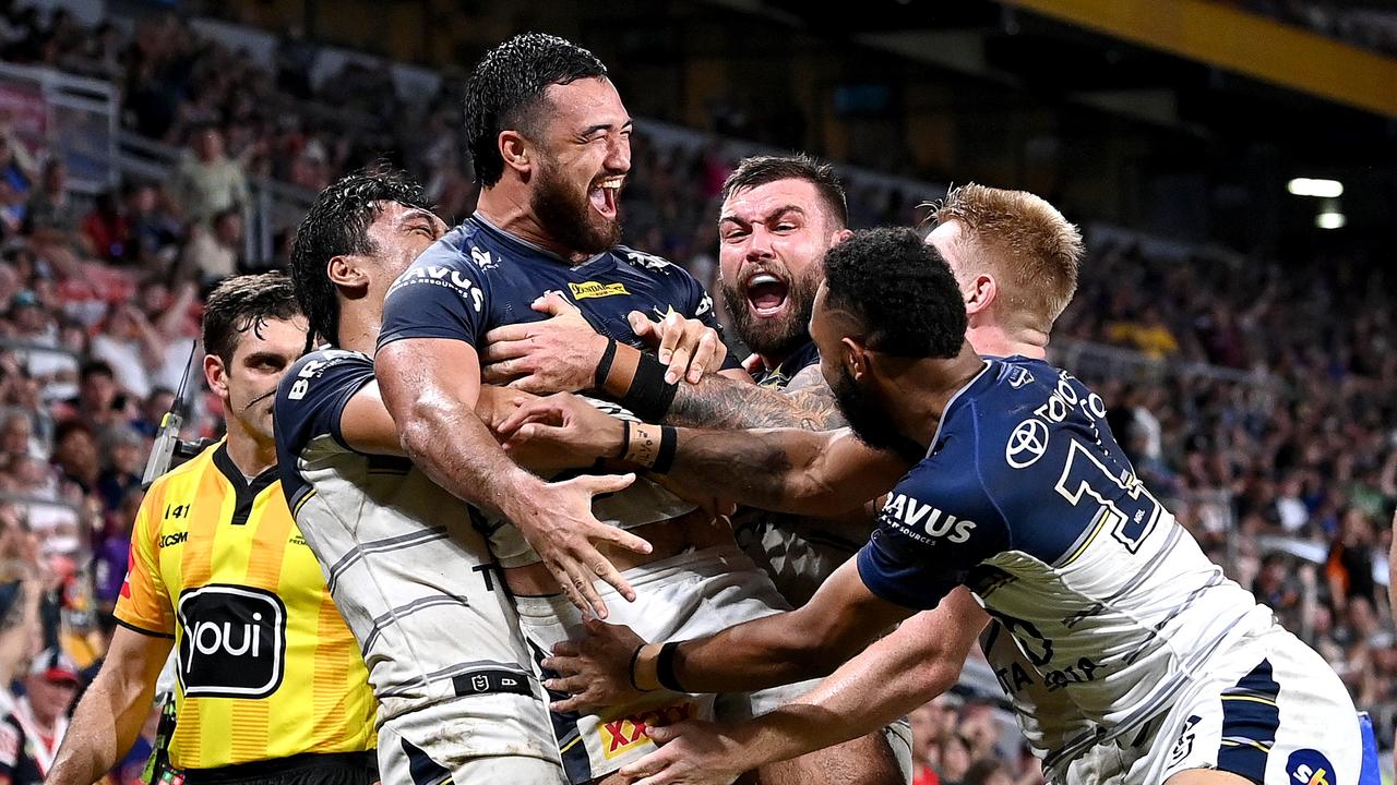 The Cowboys are now outright third on the ladder, after a fifth straight win. Picture: Getty Images.