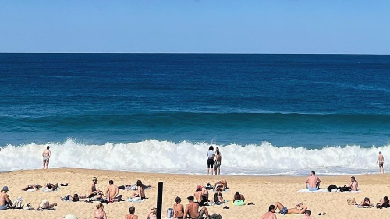 The view at Bondi Beach under blue skies. Picture: Instagram