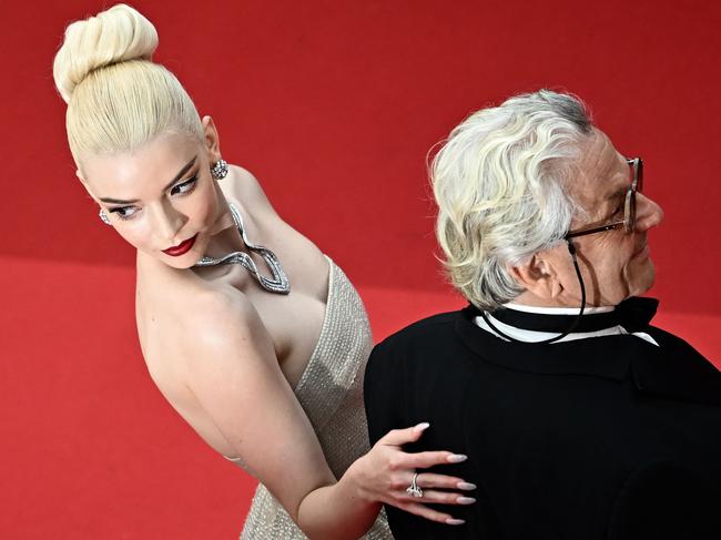 Anya Taylor-Joy and Australian director and screenwriter George Miller at the Cannes Film Festival. Picture: AFP