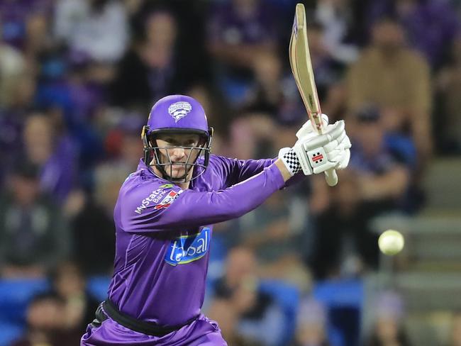 George Bailey bats for the Hurricanes on Friday night. Picture: AAP