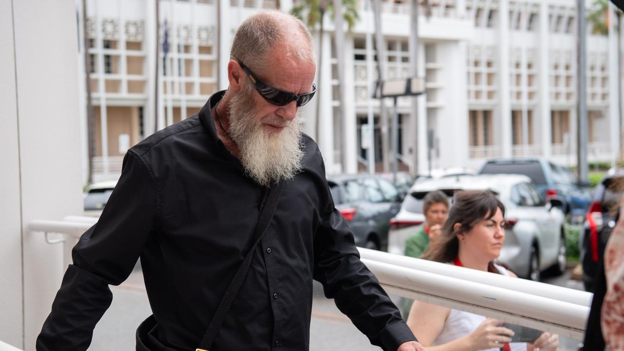 Wayne Peter Hunt comes out of the Supreme Court trial after allegedly killing 11-year-old Daemarius Purcell-Appo with his ute in a Moulden car park. Picture: Pema Tamang Pakhrin