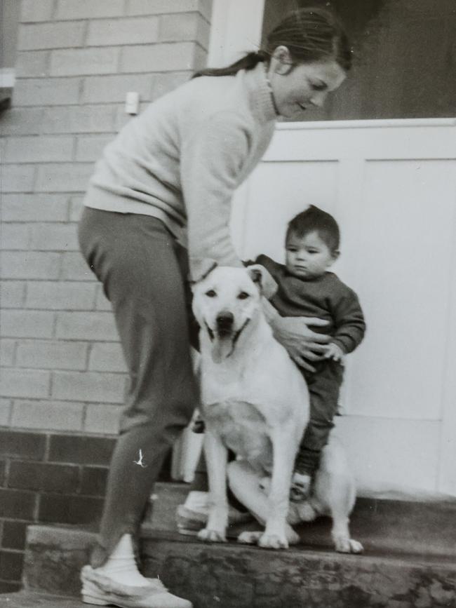 Greg Blewett as a child with his mum.