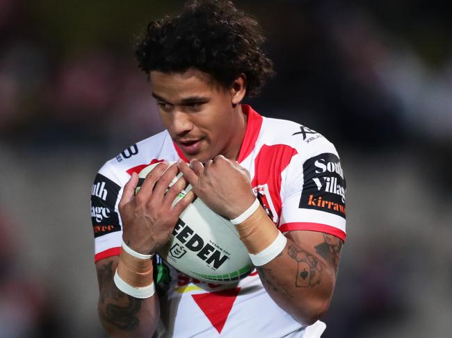 SYDNEY, AUSTRALIA - AUGUST 24: Tristan Sailor of the Dragons warms up during the round 23 NRL match between the St George Illawarra Dragons and the Sydney Roosters at Jubilee Stadium on August 24, 2019 in Sydney, Australia. (Photo by Matt King/Getty Images)