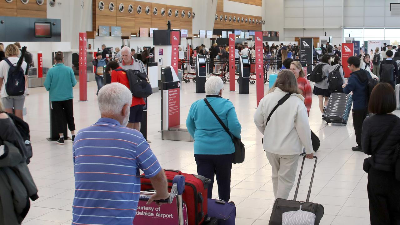 Easter Airport Chaos - Adelaide airport not as busy as expected. 29 March 2024. Picture Dean Martin