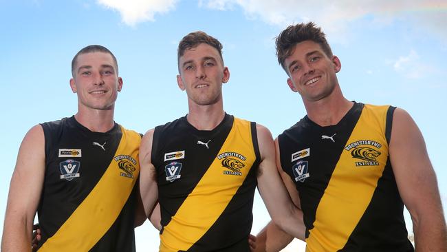 L-R: Joseph, Jacob and Shaun Atley, suited up for the Rochester Tigers. Picture: Yuri Kouzmin