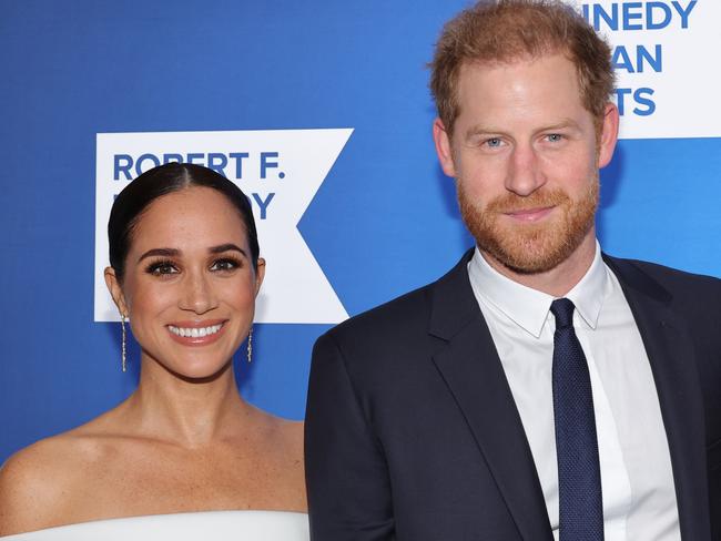 NEW YORK, NEW YORK - DECEMBER 06  Meghan, Duchess of Sussex and Prince Harry, Duke of Sussex attend the 2022 Robert F. Kennedy Human Rights Ripple of Hope Gala at New York Hilton on December 06, 2022 in New York City. (Photo by Mike Coppola/Getty Images forÃÂ 2022 Robert F. Kennedy Human Rights Ripple of Hope Gala)