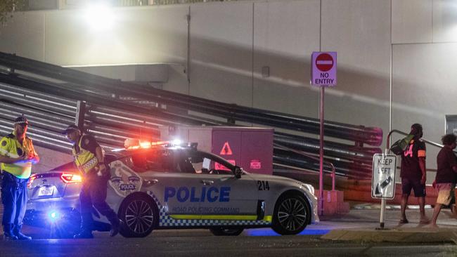 A police operation in Alice Springs following a major escalation in crime. Picture: Liam Mendes/The Australian