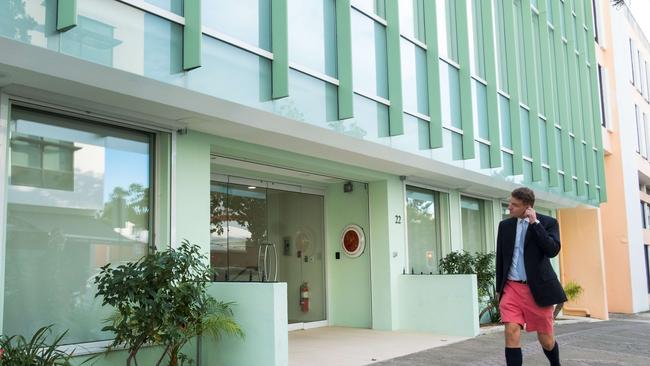 HAMILTON, BERMUDA - NOVEMBER 8: A man walks past the building that houses the Appleby law firm offices, November 8, 2017 in Hamilton, Bermuda. In a series of leaks made public by the International Consortium of Investigative Journalists, the Paradise Papers shed light on the trillions of dollars that move through offshore tax havens. (Drew Angerer/Getty Images) == FOR NEWSPAPERS, INTERNET, TELCOS & TELEVISION USE ONLY ==